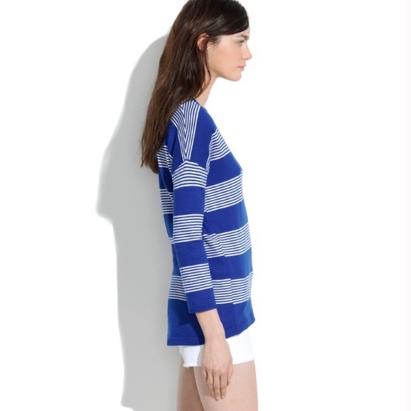 Madewell Deckhouse Blue Striped Sweater - Picture 2 of 6